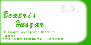 beatrix huszar business card