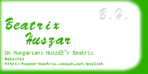 beatrix huszar business card